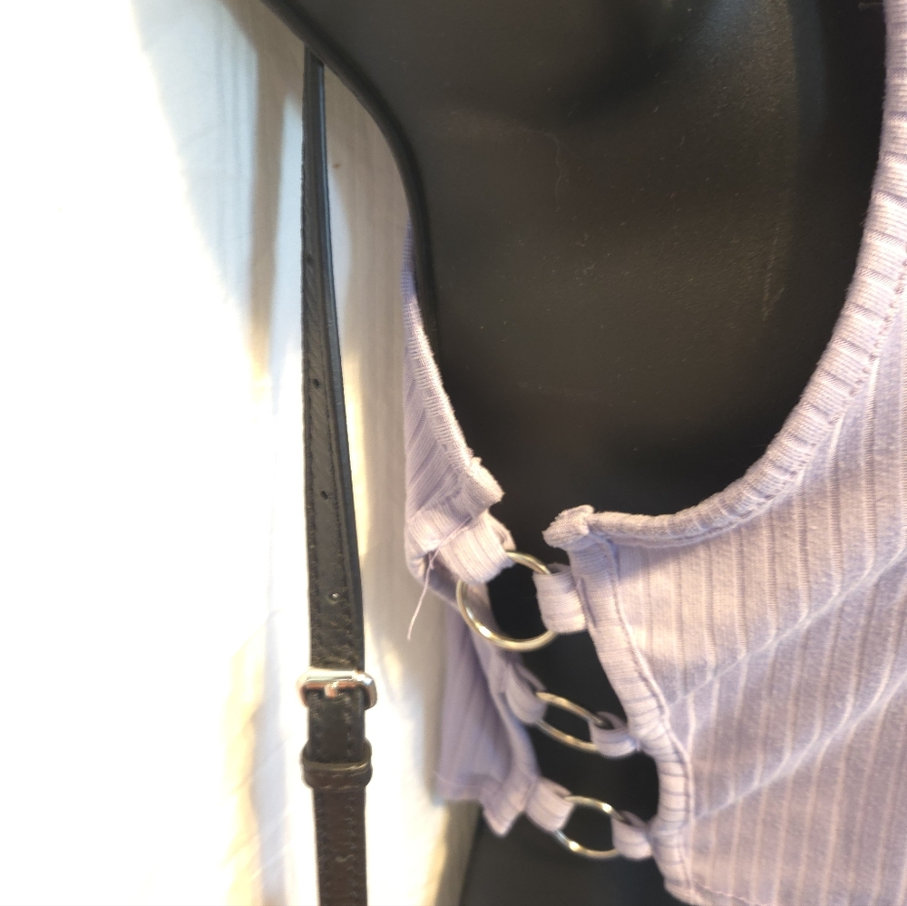Calvin Klein Black Leather Crossbody with Silver Accents - Picture 3 of 10